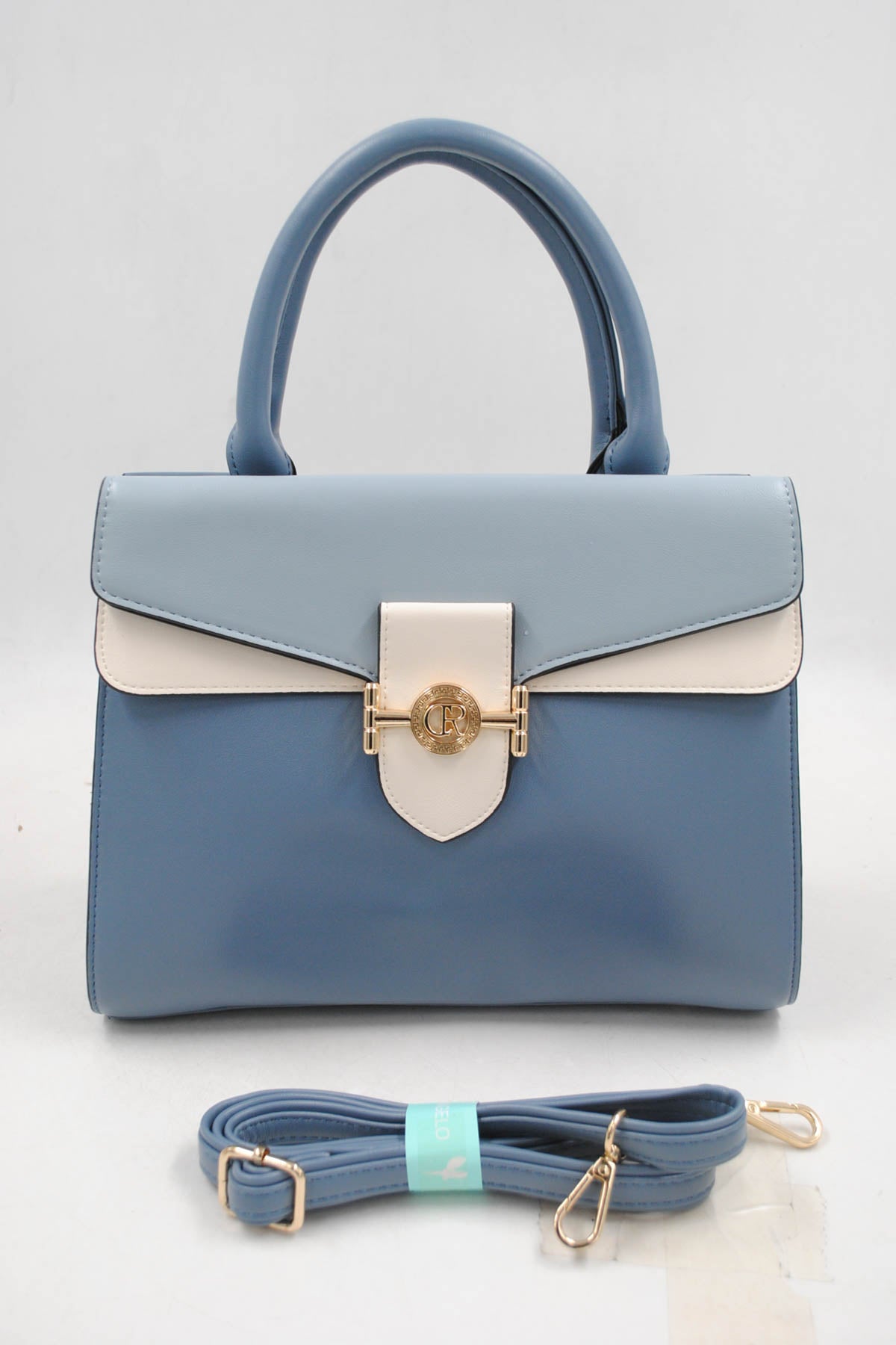 Sac à main 2 ances - Bleu et Blanc