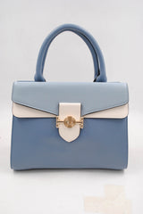 Sac à main 2 ances - Bleu et Blanc