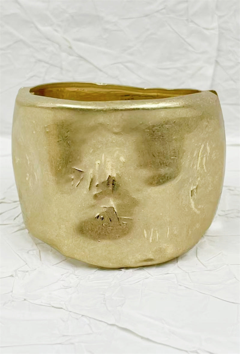 Bracelet clip en métal doré
