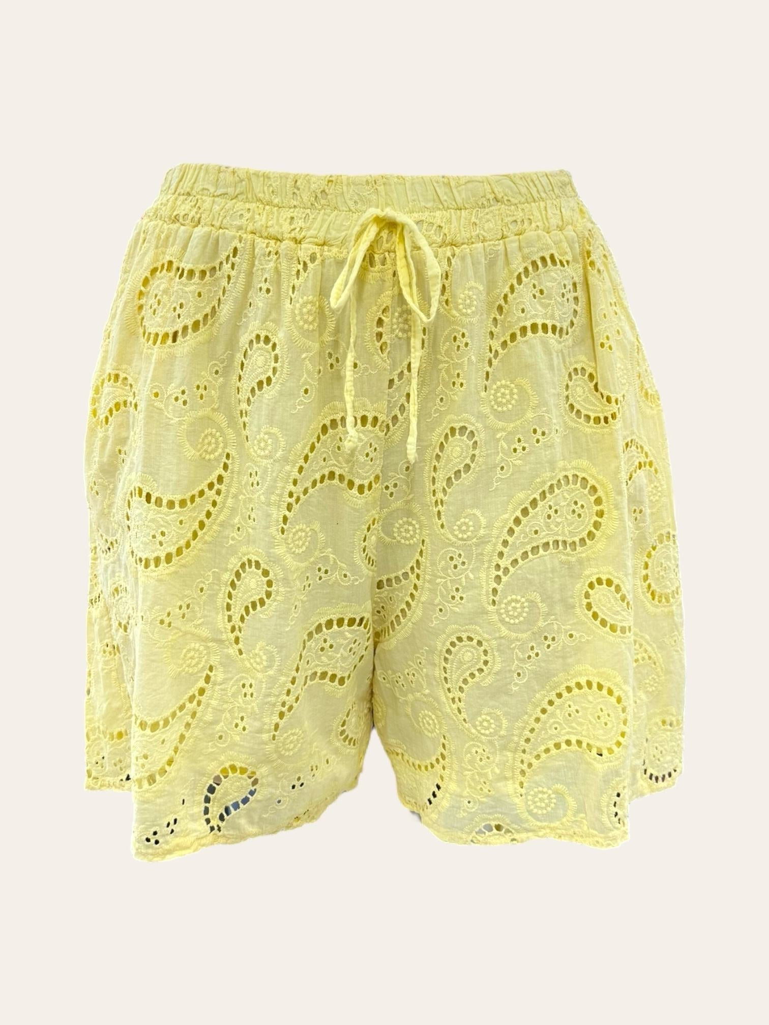 Short en coton broderie anglaise