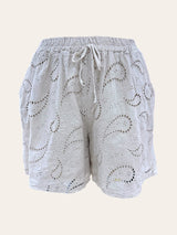 Short en coton broderie anglaise