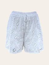 Short en coton broderie anglaise
