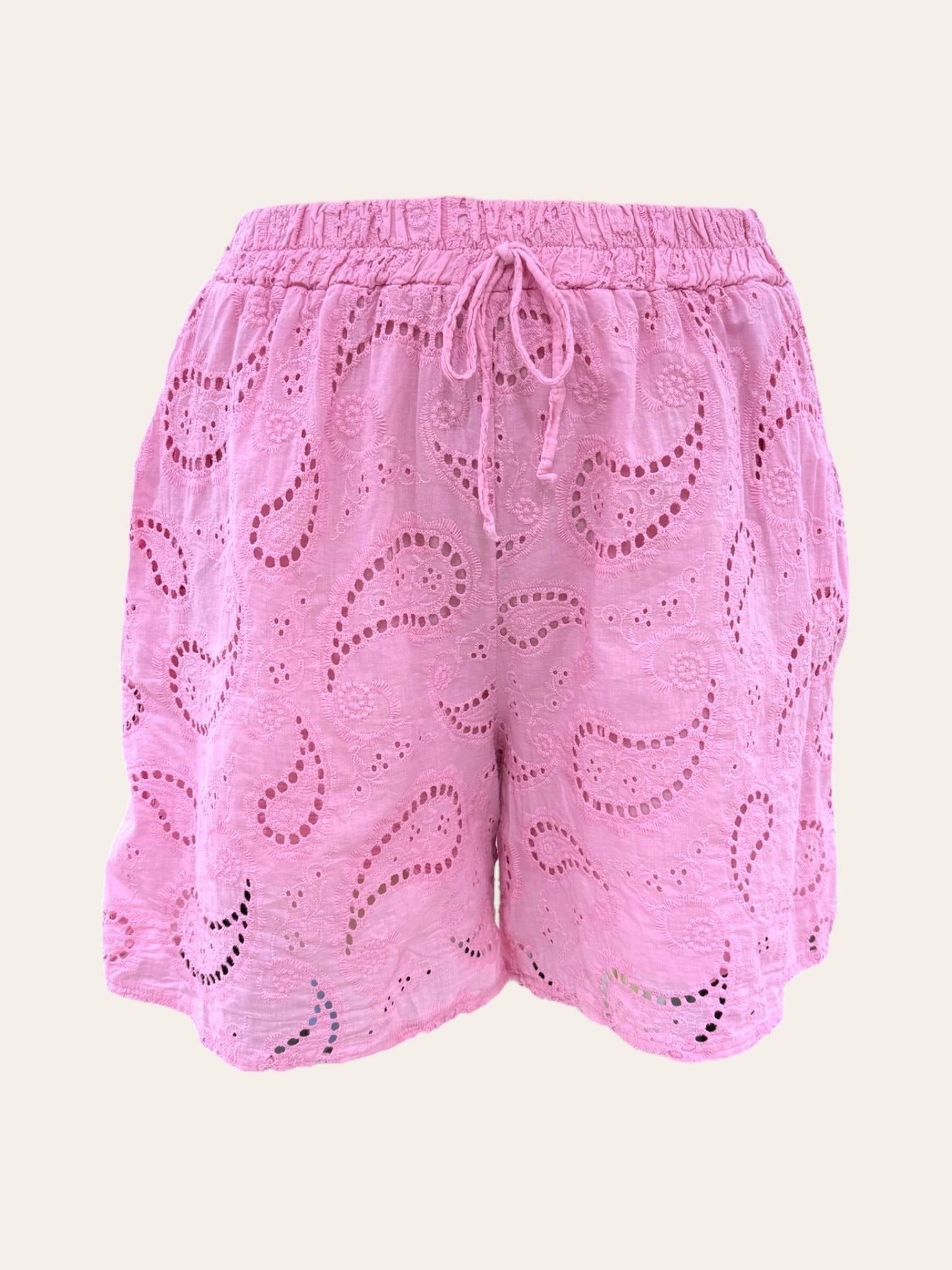 Short en coton broderie anglaise