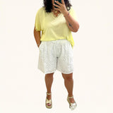 Short en coton broderie anglaise