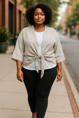 Bolero en gaze de coton