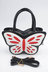 Sac à main Papillon noir et rouge (petit format)