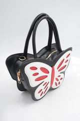 Sac à main Papillon noir et rouge (petit format)