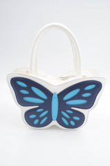 Sac à main Papillon blanc et bleu (petit format)