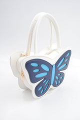 Sac à main Papillon blanc et bleu (petit format)