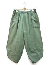 Pantalon cargo en gaze de coton