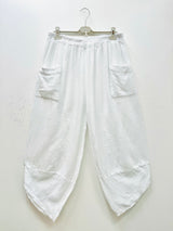 Pantalon cargo en gaze de coton