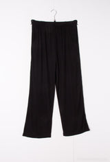 Pantalon droit uni - matière côtelé avec poches