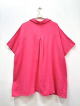 Chemisier en gaze de coton manches courtes