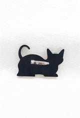 Broche épingle - Chat noir et blanc
