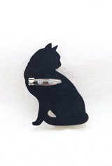 Broche épingle - Chat brun