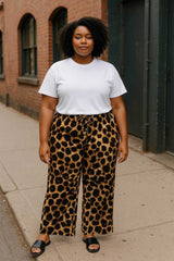Pantalon fluide imprimé animal