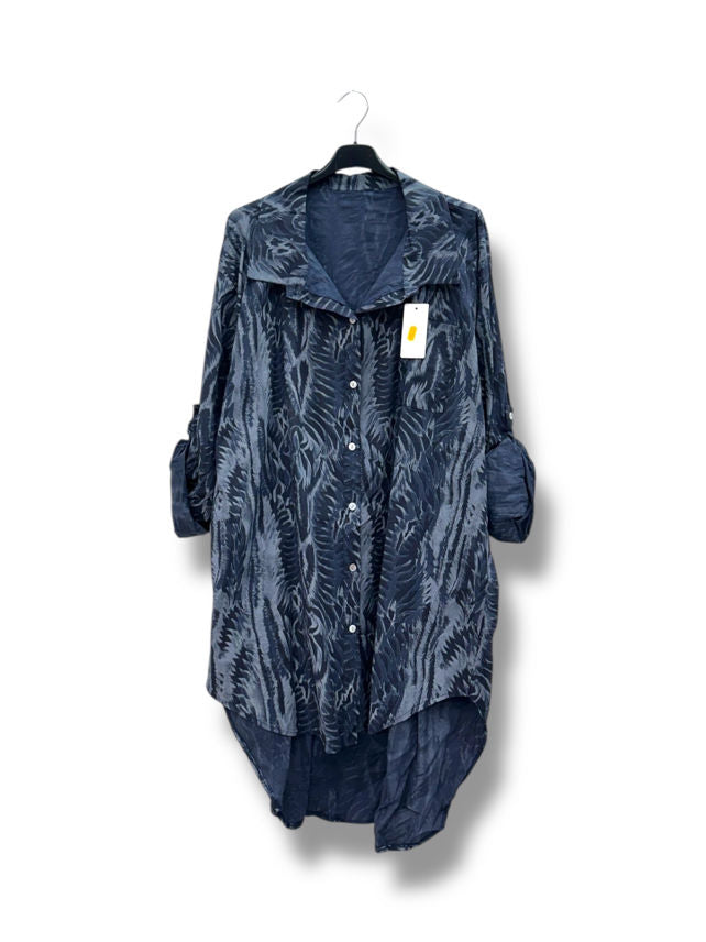 Chemise longue imprimé animal