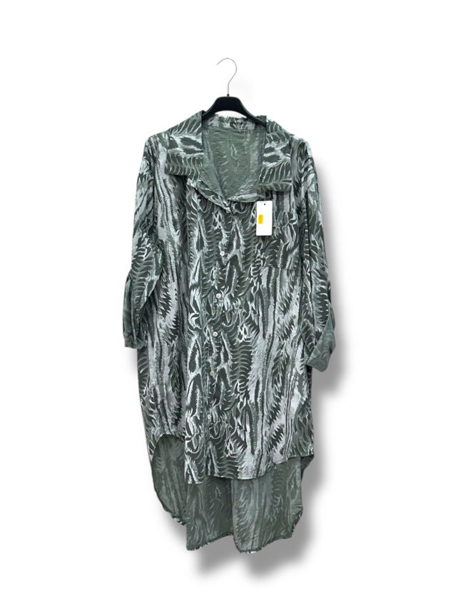 Chemise longue imprimé animal