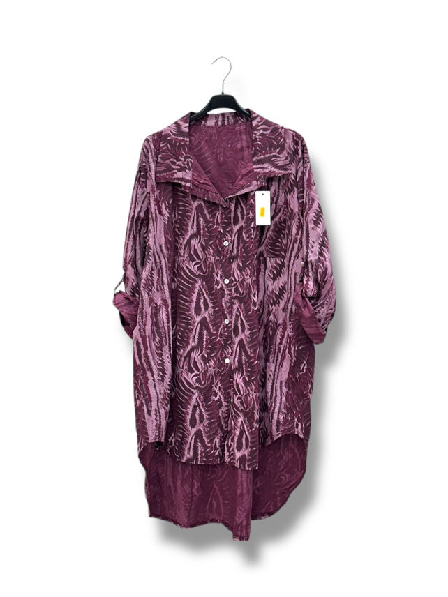Chemise longue imprimé animal