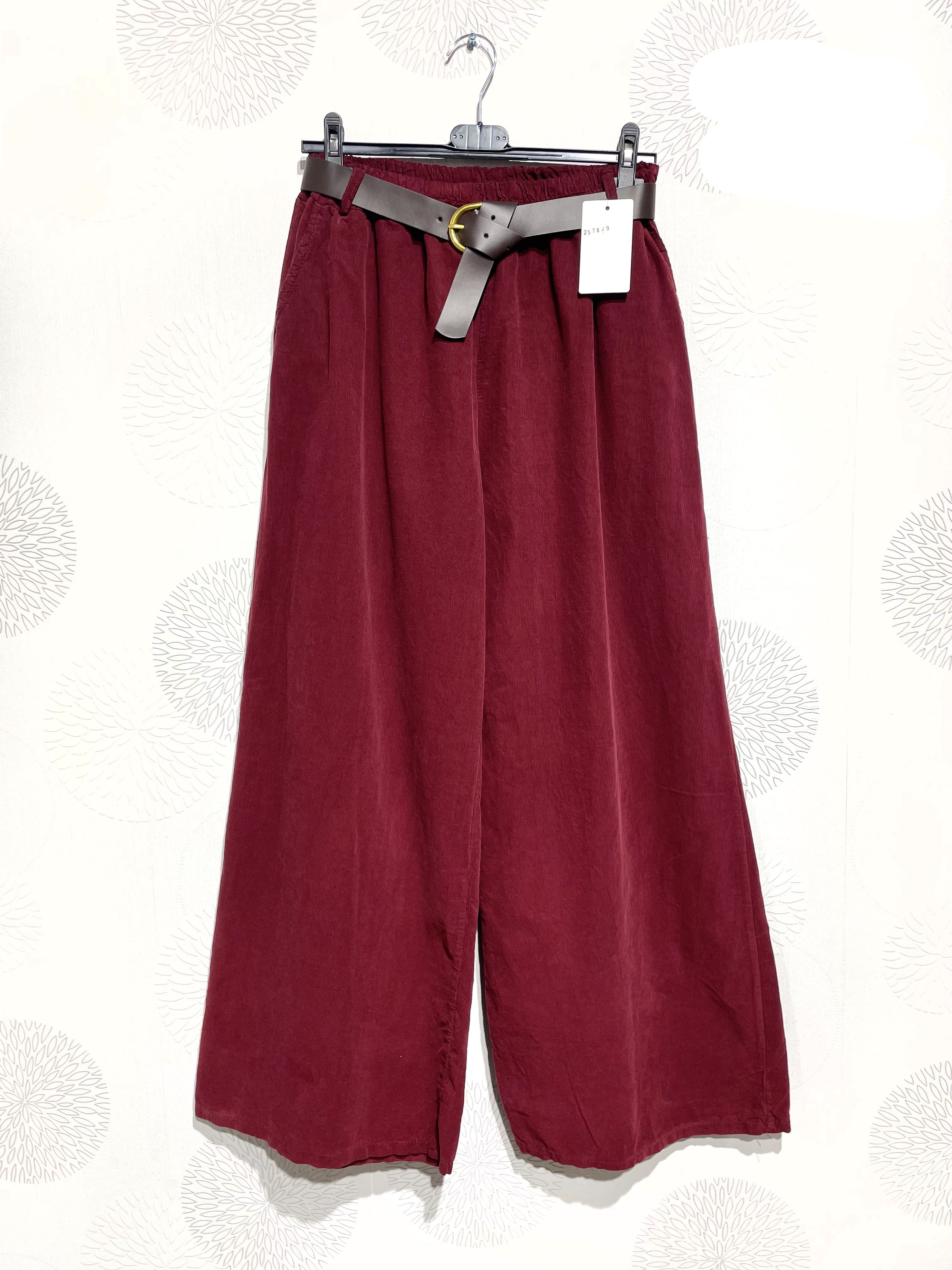 Pantalon velours de coton taille élastique
