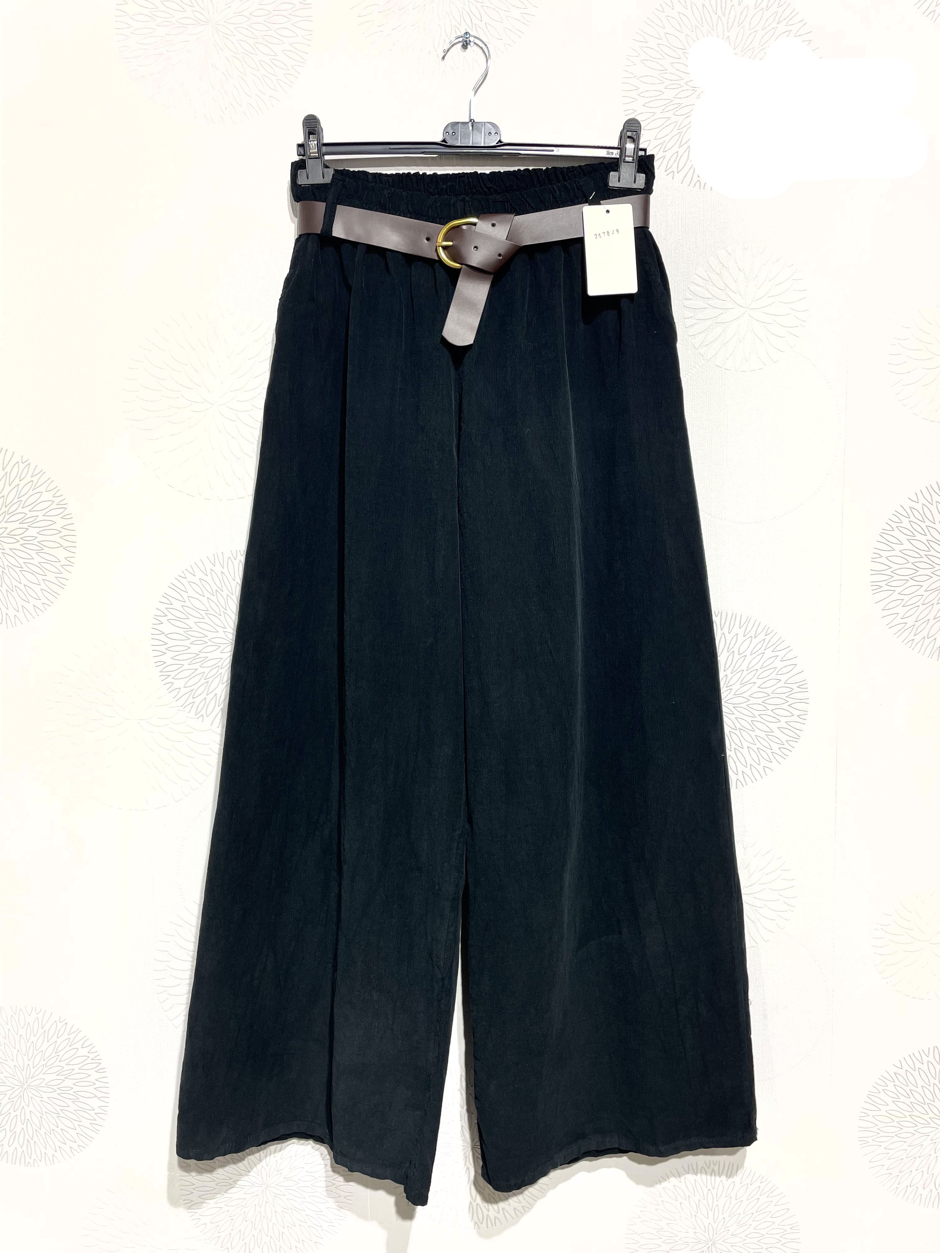 Pantalon velours de coton taille élastique
