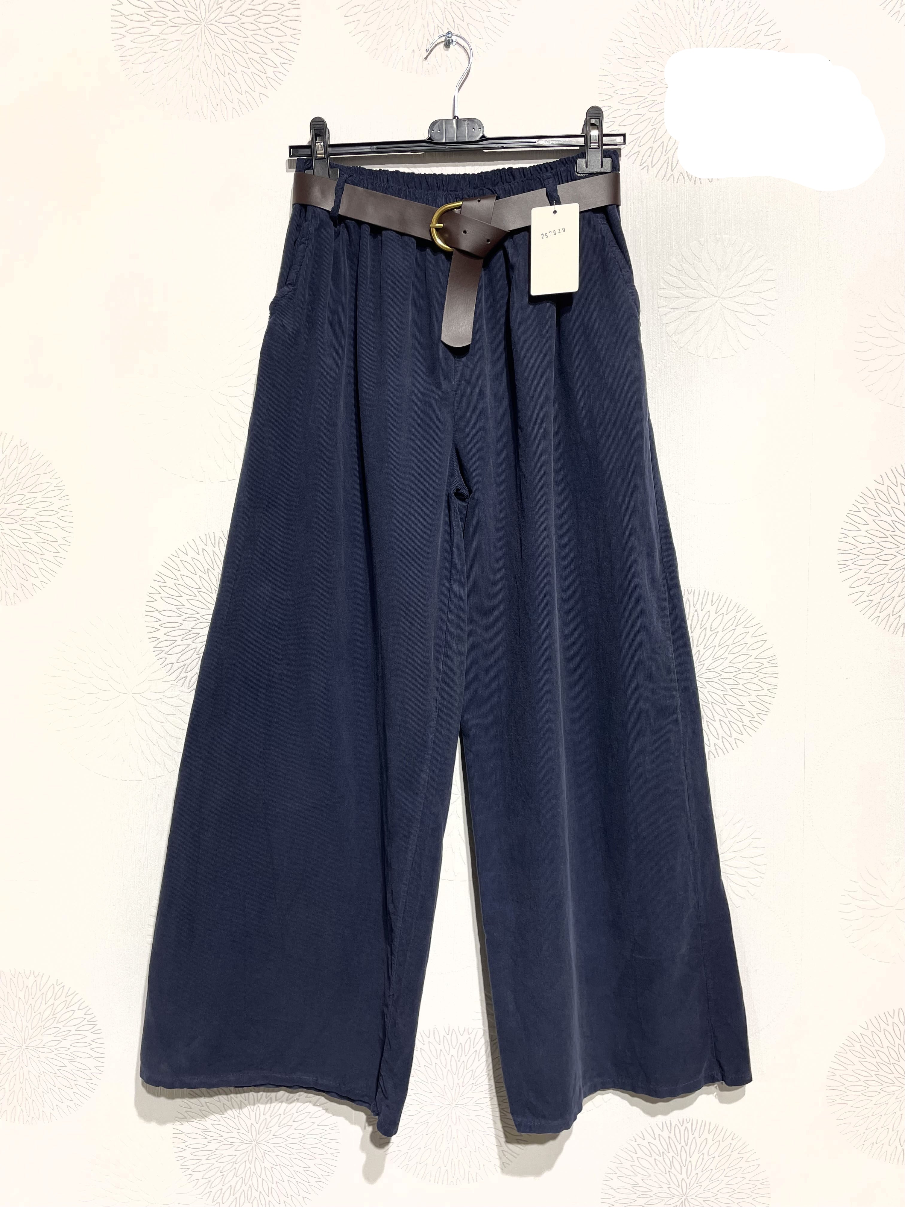 Pantalon velours de coton taille élastique