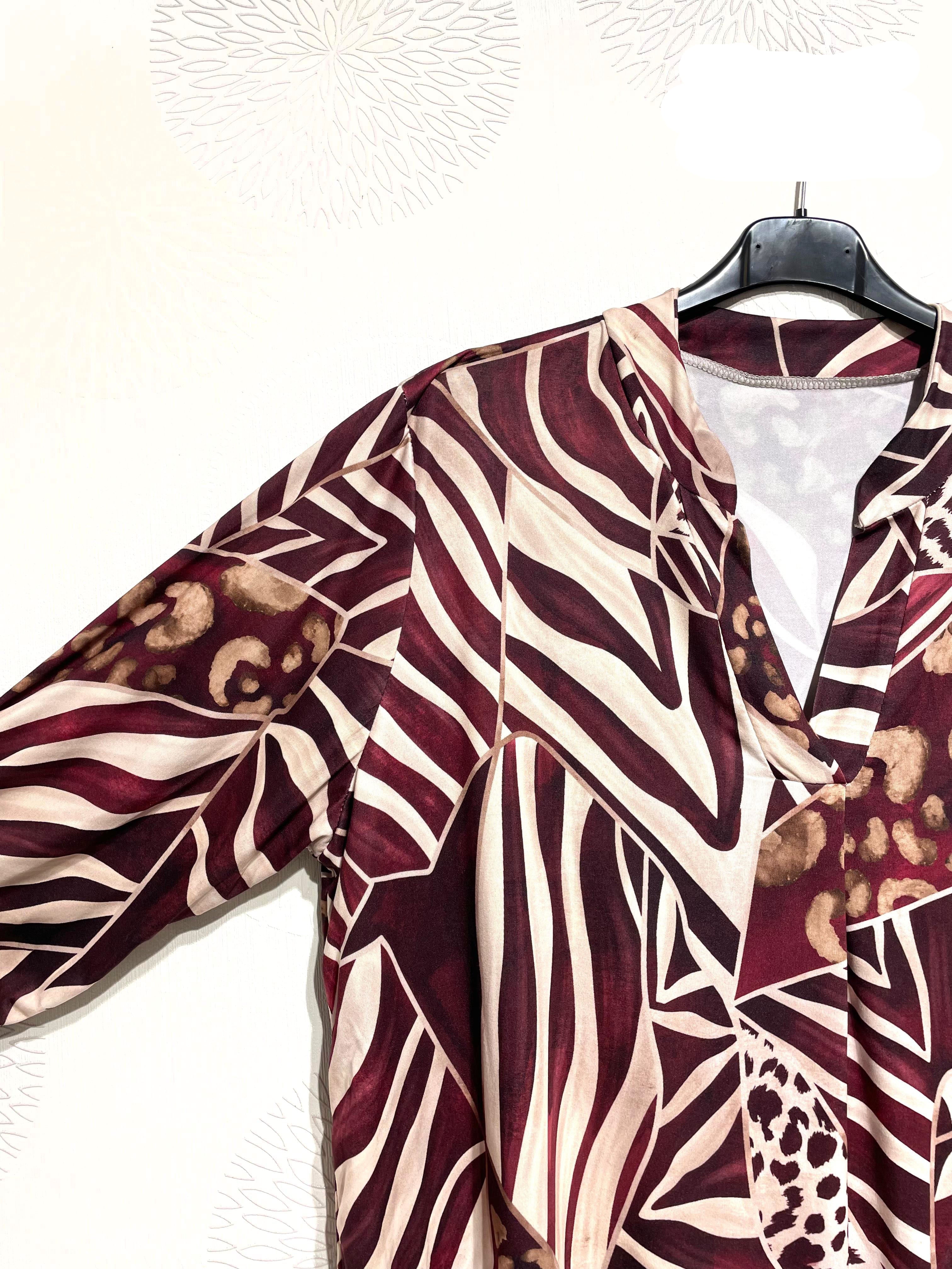 Blouse douce et stretch imprimé animal