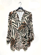 Blouse douce et stretch imprimé animal