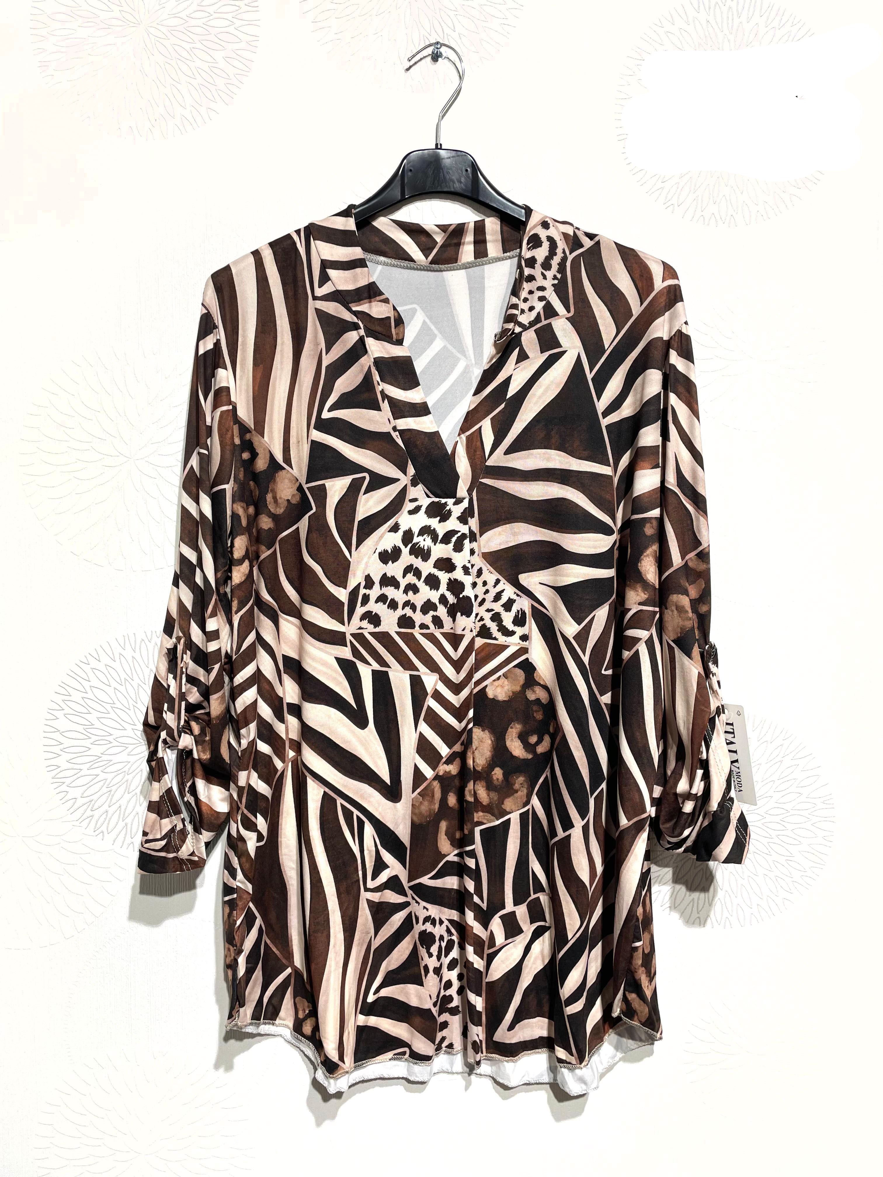 Blouse douce et stretch imprimé animal