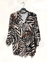 Blouse douce et stretch imprimé animal