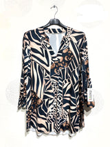Blouse douce et stretch imprimé animal