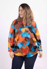 Blouse coup de pinceau touché satin