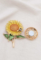 Broche aimantée - Tournesol
