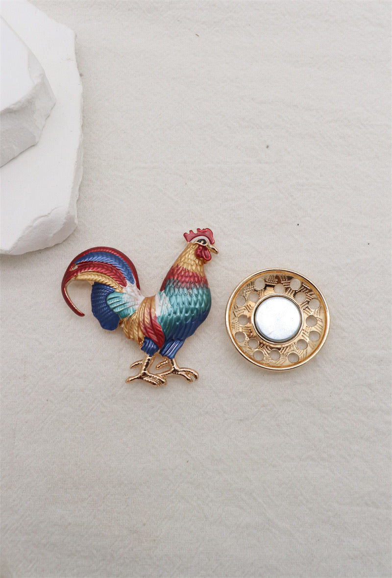 Broche aimantée - Coq
