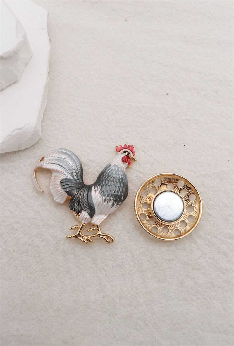 Broche aimantée - Coq