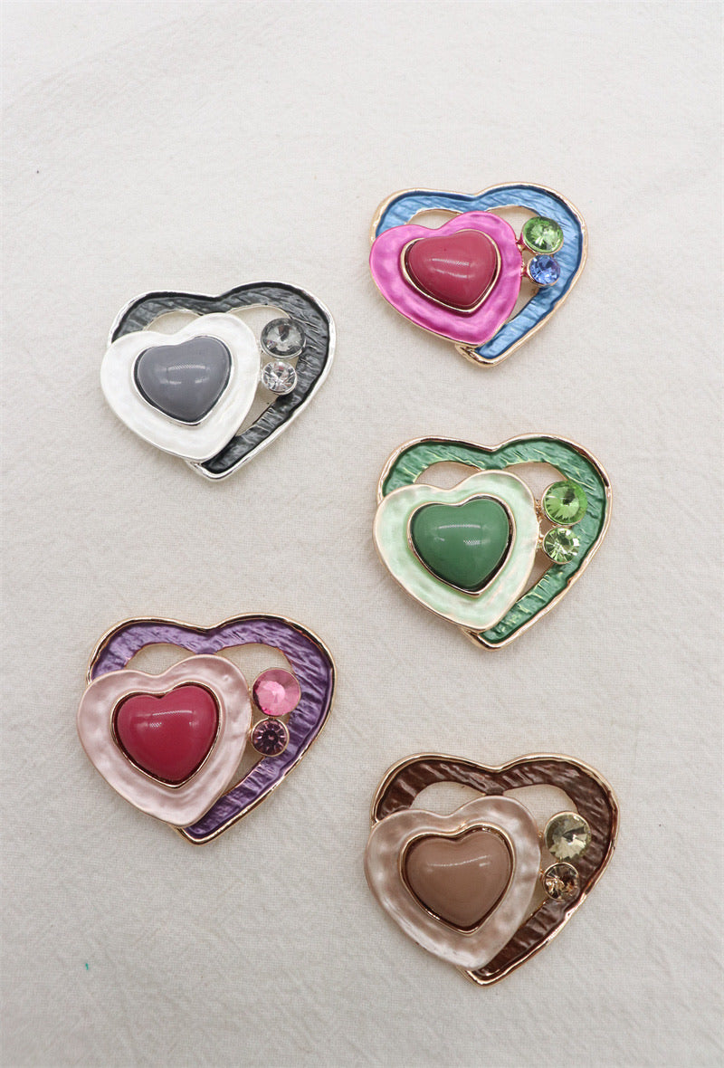 Broche aimantée - Coeur