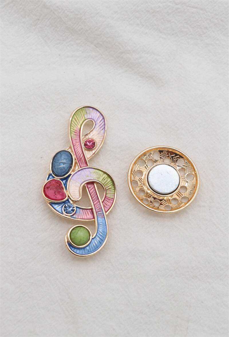 Broche aimantée - Clé de Sol