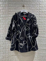 Veste bouclette avec capuche