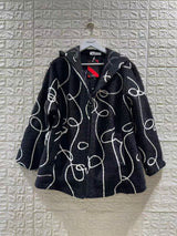 Veste bouclette avec capuche