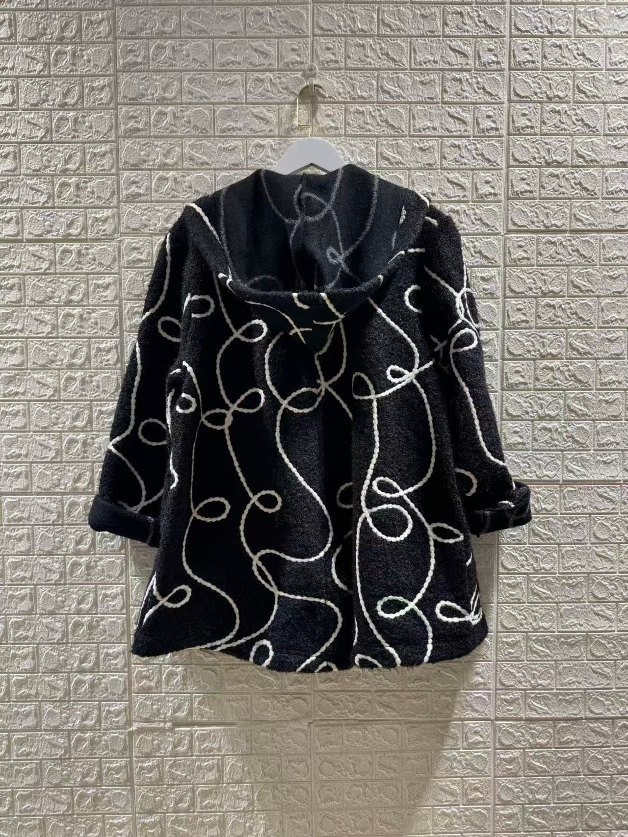 Veste bouclette avec capuche