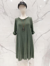 Robe plissée en maille
