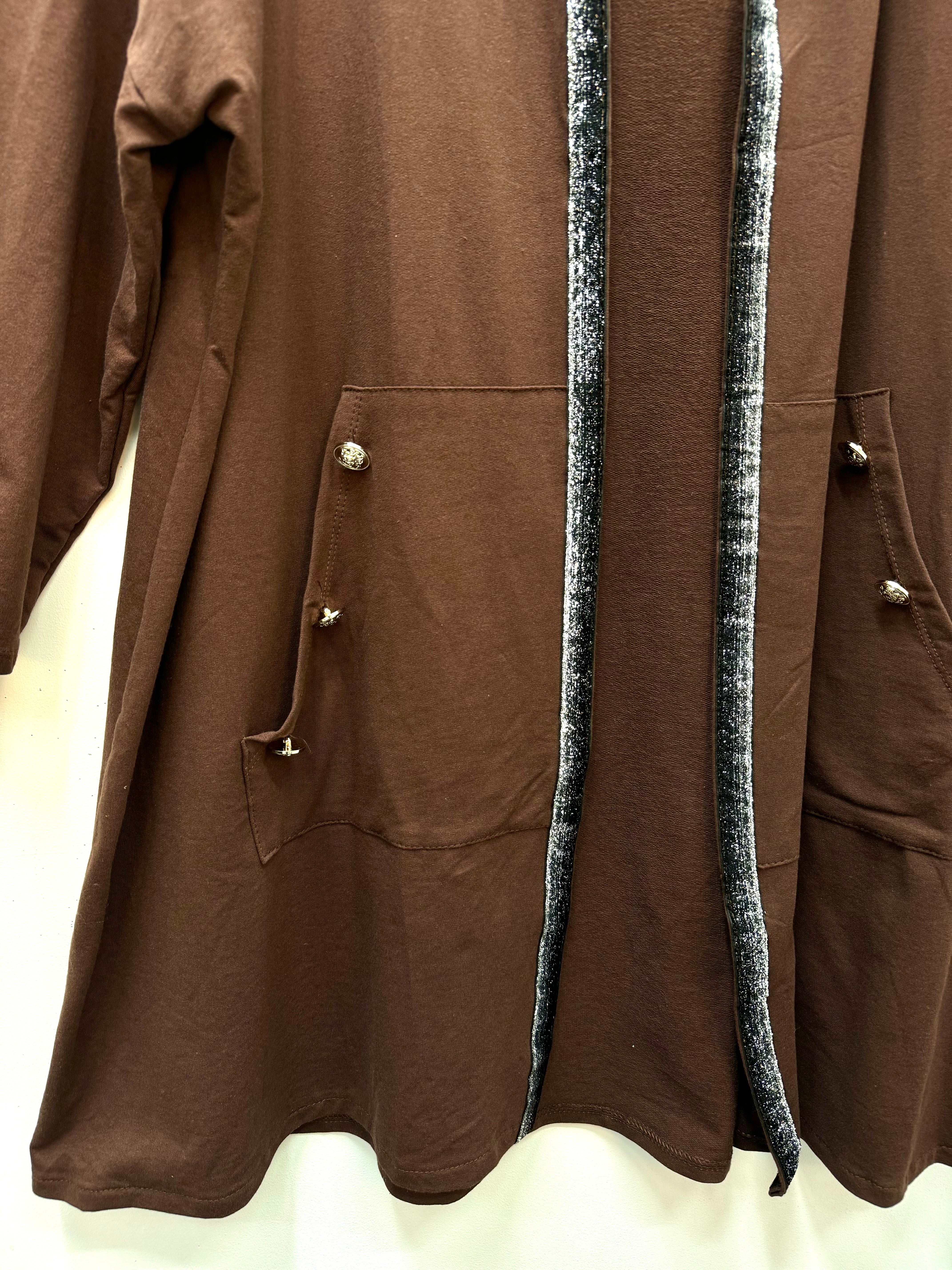 Gilet long avec capuche