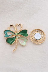 Broche aimantée - feuille ajourée