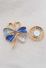 Broche aimantée - feuille ajourée