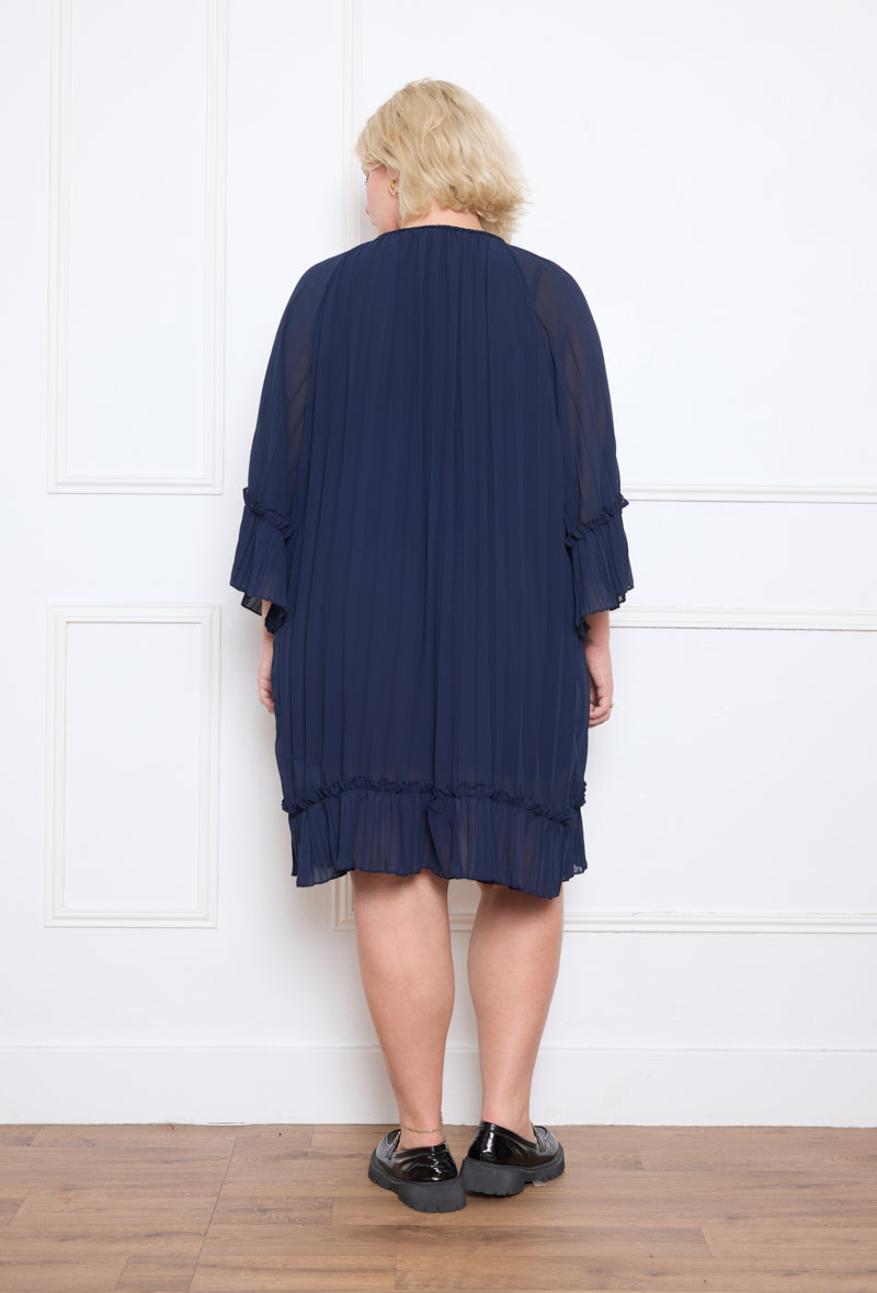 Robe en voilage plissée