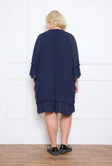 Robe en voilage plissée