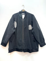 Gilet style bombers à rayures coeur brillants