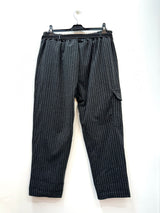 Pantalon à rayures touché laine