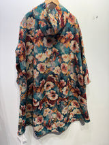 Veste avec capuche coupe évasée