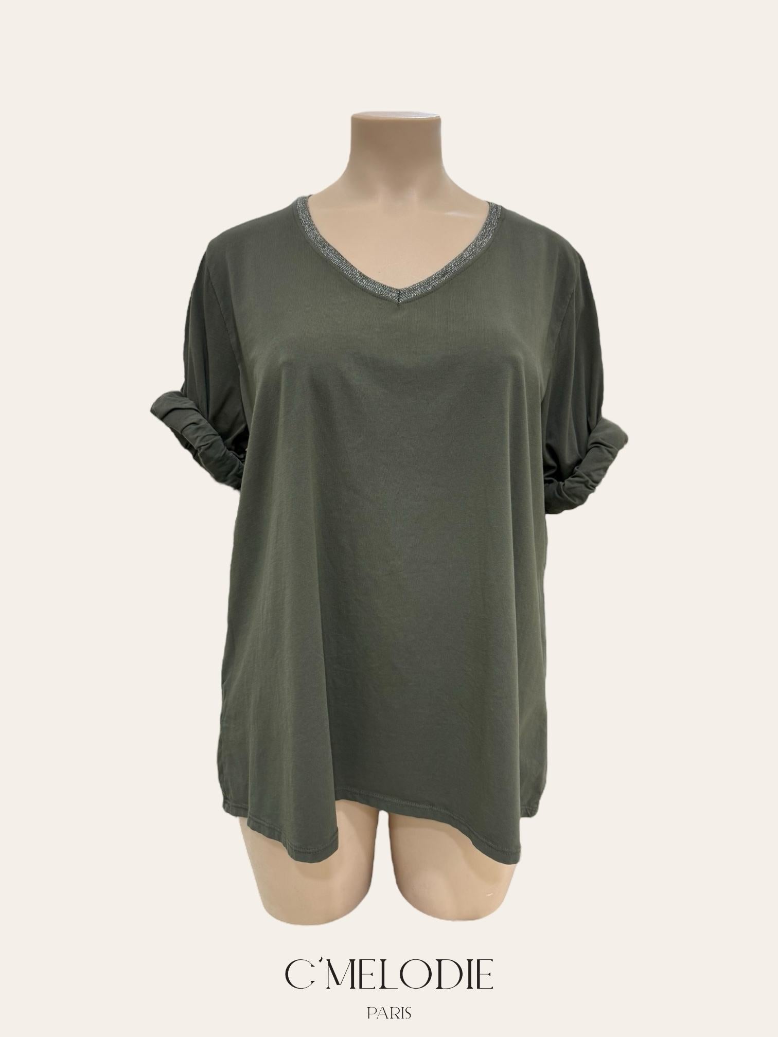 T-shirt en coton manches longues
